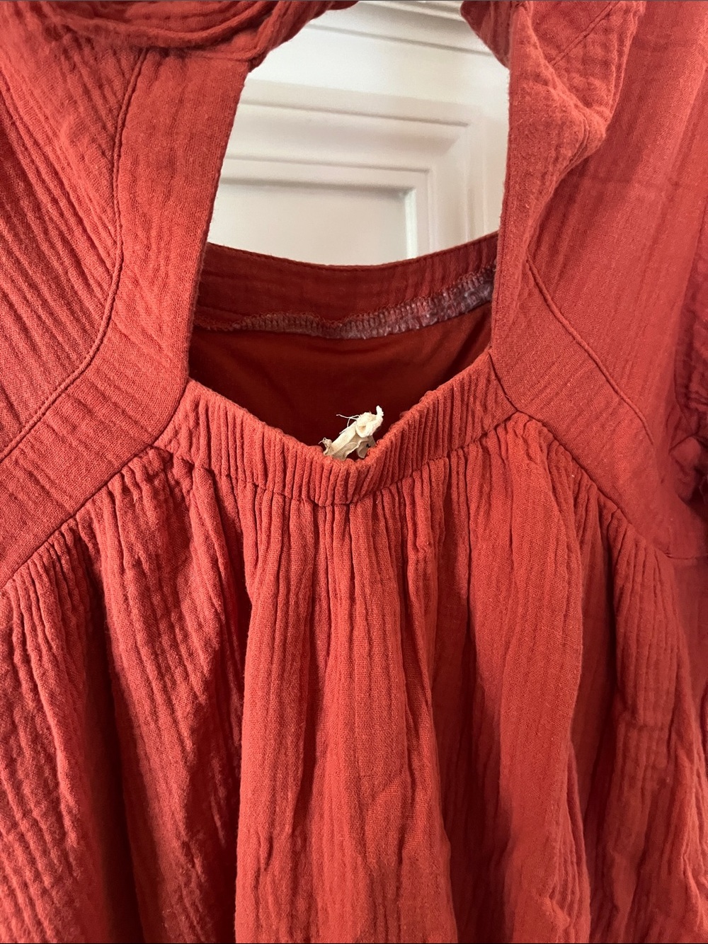 Sea La Vie Rust Coral Tiered Dress - Picture 5 of 6